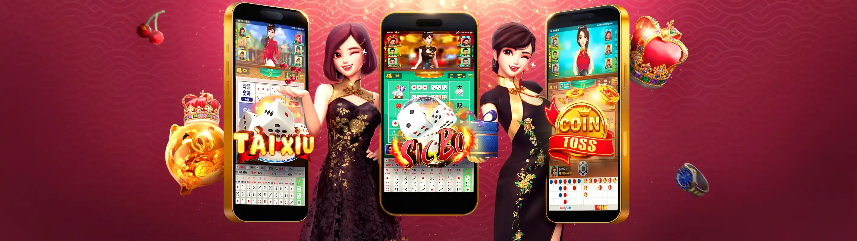 Hình ảnh nền Vua88 với các trò chơi slot và casino trực tuyến